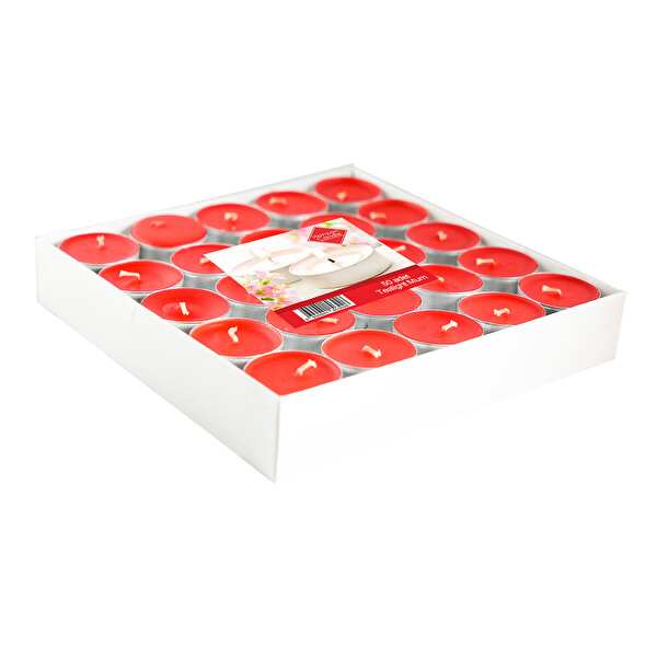 Horizon Tealight Mum Kırmızı Kokusuz 50'li