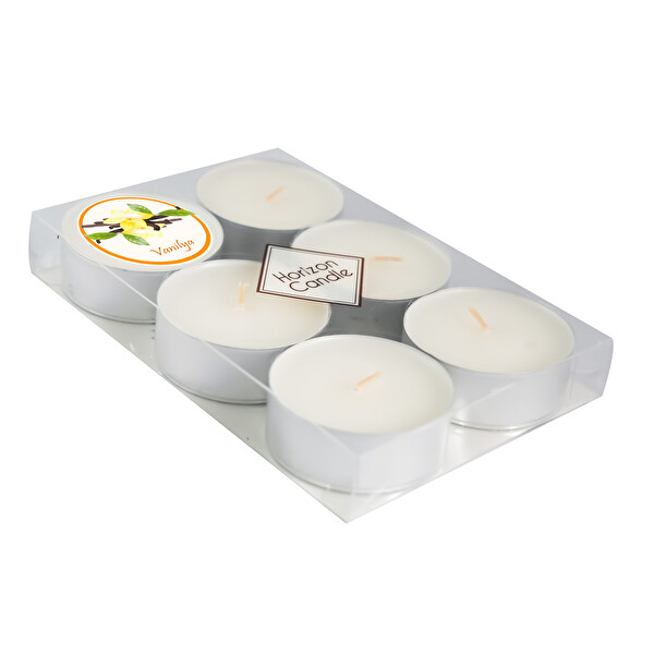 Horizon Tealight Mum Maxi Kokulu Krem Vanilya 6'lı