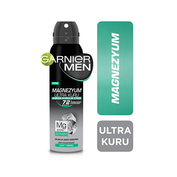 Garnier Men Magnezyum Ultra Kuru Sprey Deodorant 30319898 CarrefourSA