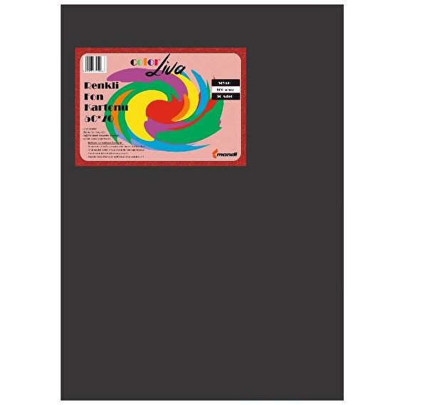 Color Liva Mondi Fon Kartonu Siyah 50X70 100'lü Paket