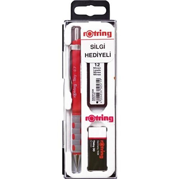 Rotring Versatil Uçlu Kalem Okul Seti 0.7 Mm Kırmızı