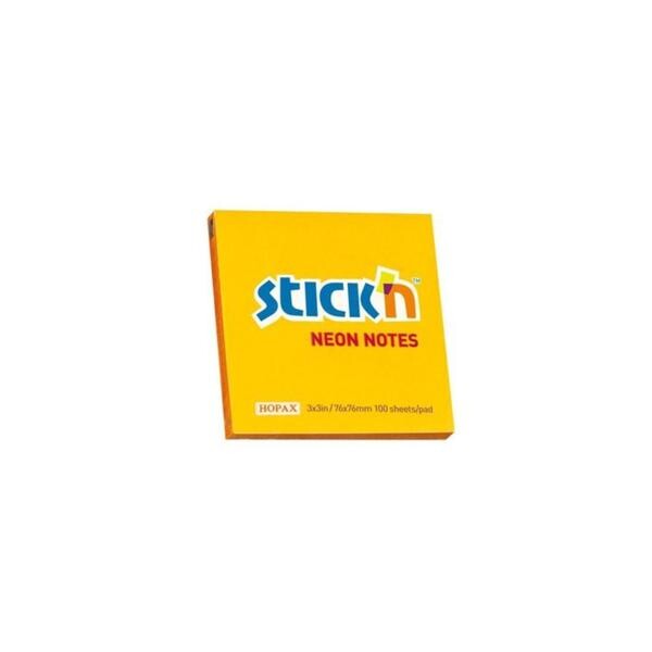 Gıpta Stickn 76x76 Yapışkanlı Not Kağıdı Neon Turuncu 100 Yaprak