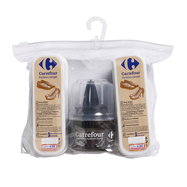 Carrefour Ayakkabı Boyası Siyah+Sünger Set 50 g