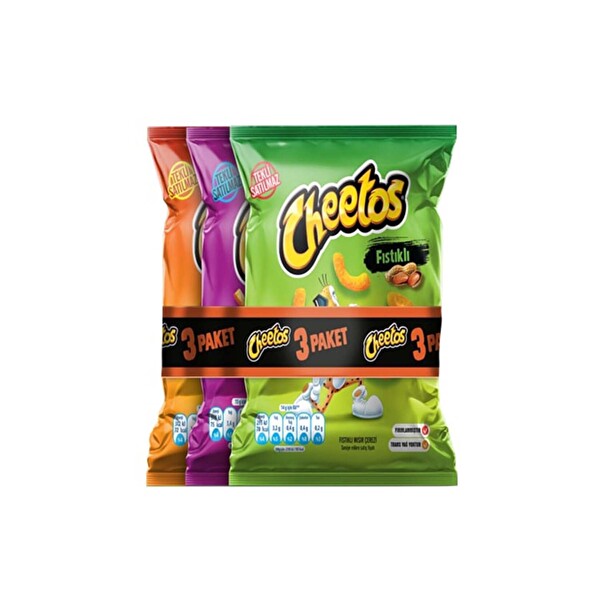 Cheetos 3'lü Paket Mısır Çerezi 60 g