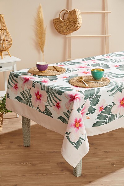 Ays Home Ekoseli Çam Ağacı Desenli Yılbaşı Masa Örtüsü 140x140