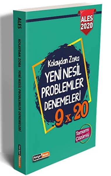 Kariyer Meslek 2021 ALES Kolayda Zora 9x20 Yeni Nesil Problemler Çözümlü Denemeleri