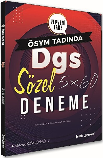 Tercih Akademi DGS Sözel 5x60 Deneme