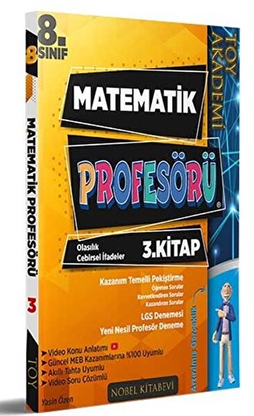Toy Akademi 8. Sınıf Matematik Profesörü 3.Kitap Olasılık ve Cebirsel İfadeler