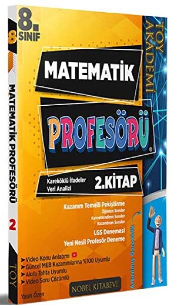 Toy Akademi 8. Sınıf Matematik Profesörü 2. Kitap Kareköklü İfadeler ve Veri Analizi