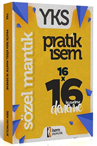 İsem TYT - AYT Pratik İsem Kazandıran Sözel Mantık 16 Deneme