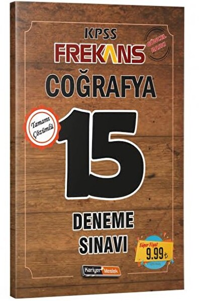 Kariyer Meslek 2020 KPSS Frekans Coğrafya Tamamı Çözümlü 15 Deneme Sınavı