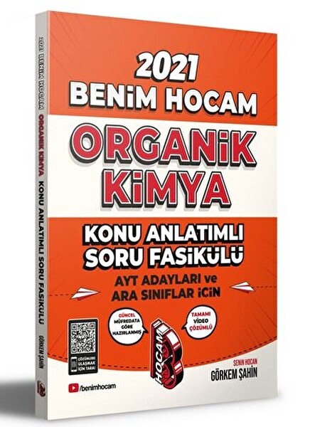 Benim Hocam 2021 AYT ve Ara Sınıflar İçin Organik Kimya Konu Anlatımlı Soru Fasikülü
