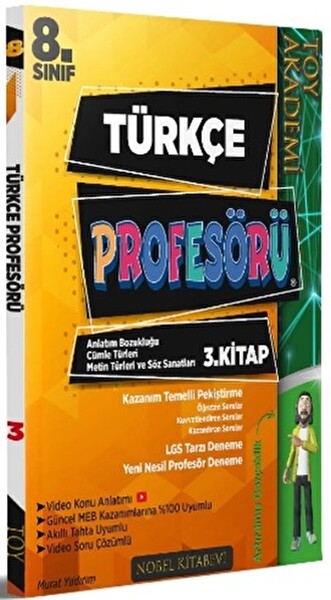 Toy Akademi 8.Sınıf LGS Türkçe Profesörü 3.Kitap
