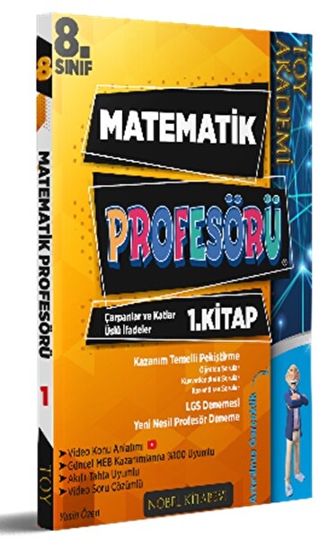 Toy Akademi 8. Sınıf Matematik Profesörü 1.Kitap Çarpanlar ve Katlar ve Üslü İfadeler 