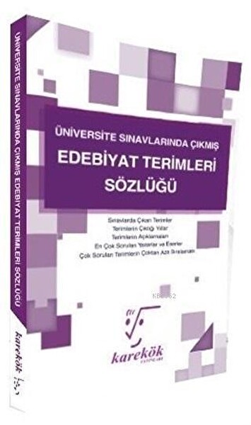 Karekök Üniversite Sınavlarında Çıkmış Edebiyat Terimleri Sözlüğü