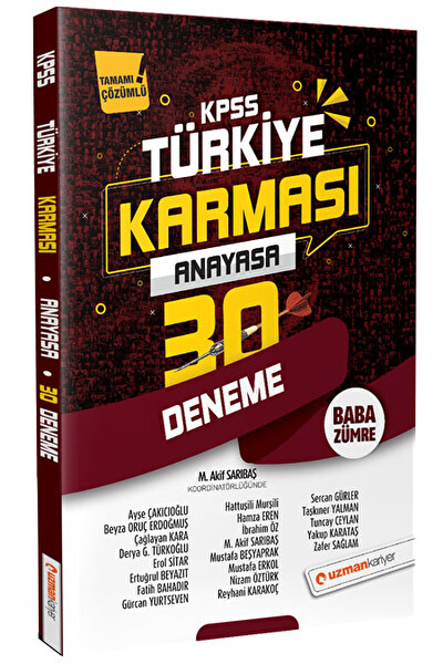 Uzman Kariyer KPSS Türkiye Karması Anayasa 30 Deneme (Tamamı Çözümlü)