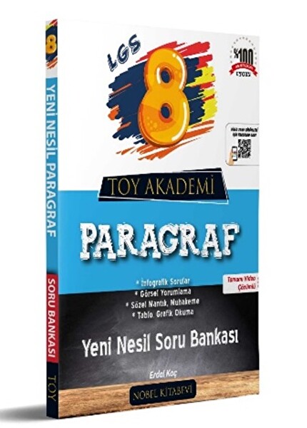 Toy Akademi 8. Sınıf LGS Yeni Nesil Paragraf Soru Bankası