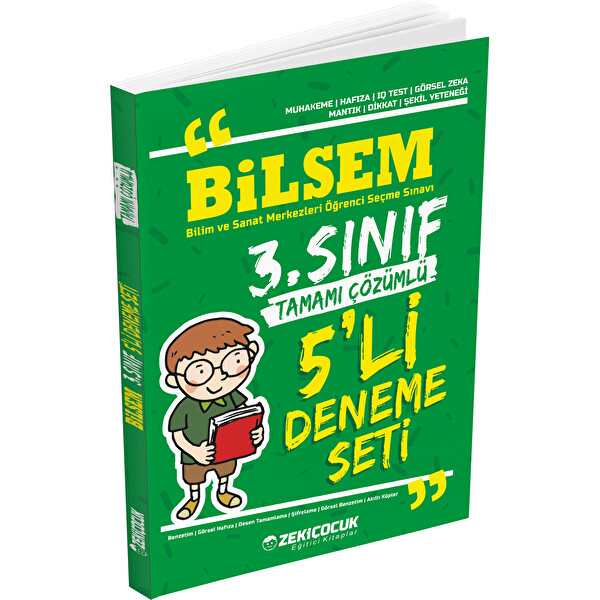 Zeki Çocuk Bilsem 3. Sınıf Tamamı Çözümlü 5'li Deneme Seti