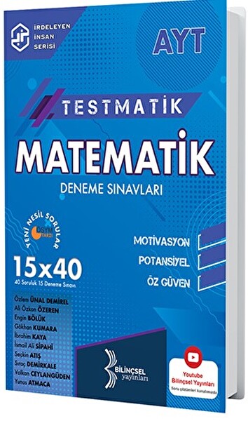 Bilinçsel 2021 AYT Testmatik Matematik Deneme Sınavları