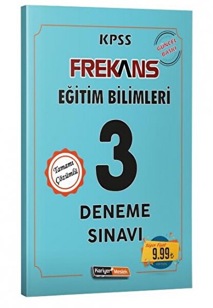Kariyer Meslek 2021 KPSS Eğitim Bilimleri Frekans Tamamı Çözümlü 3 Deneme Sınavı 