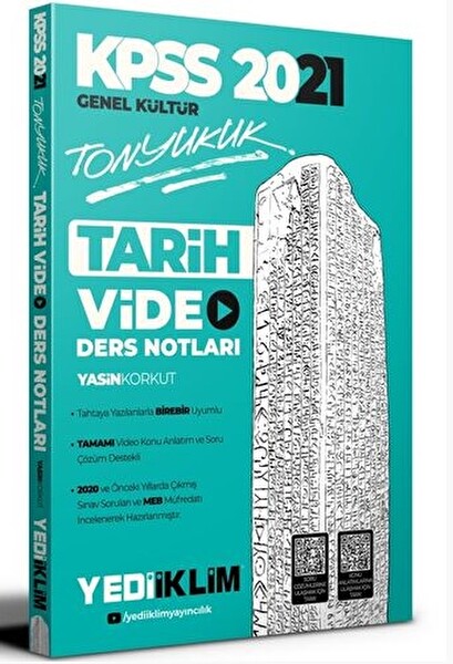 Yediiklim Yayınları 2021 KPSS Genel Kültür Tonyukuk Tarih Video Ders Notları