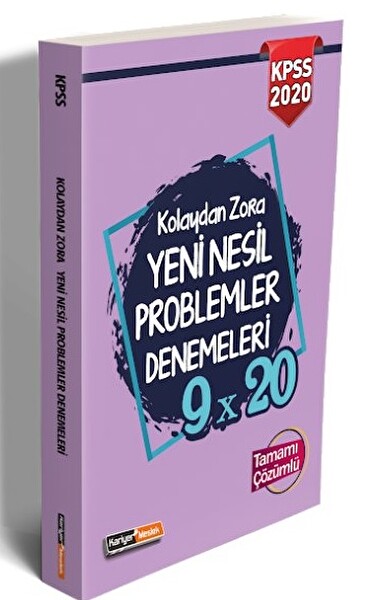 Kariyer Meslek 2021 KPSS Kolaydan Zora 9x20 Yeni Nesil Çözümlü Problemler Denemeleri