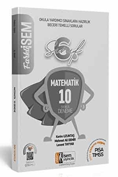 İsem Farklı İsem 6. Sınıf Matematik Tamamı Çözümlü 10 Fasikül Deneme