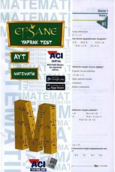 Açı AYT Matematik Çek Kopart Yaprak Test