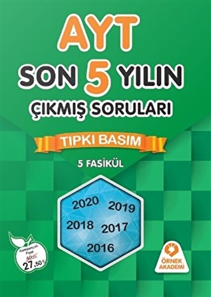 Örnek Akademi AYT Son 5 Yılın Çıkmış Soruları Tıpkı Basım