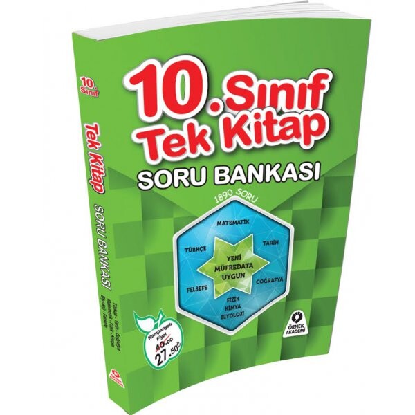 Örnek Akademi 10. Sınıf Tüm Dersler Tek Kitap Tamamı Çözümlü Soru Bankası