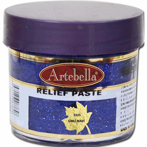 332550 Artebella Rölyef Pasta Simli Mavi