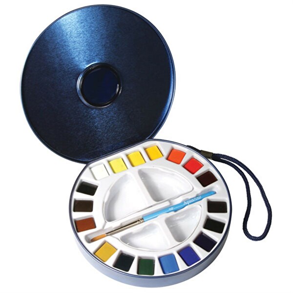 Daler Rowney Aquafine Plastik Kutu Travel Sulu Boya Set 18'li