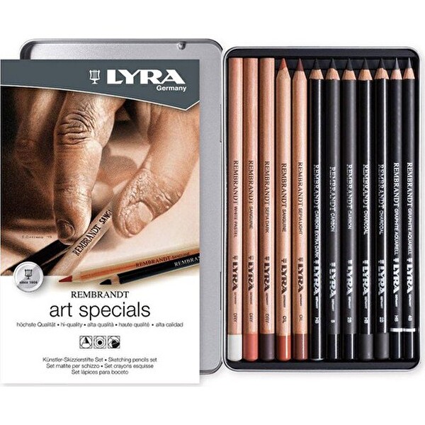 Lyra Rembrandt Art Specials Çizim Kalem Seti 12'li Metal Kutu