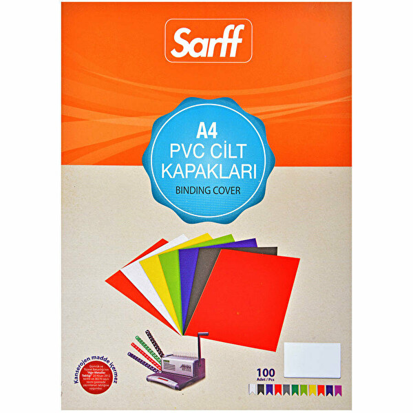 SARFF A4 PVC Şeffaf Cilt Kapağı Mavi