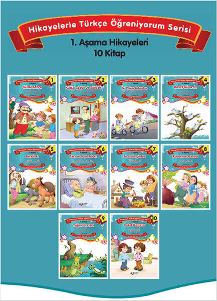 Hikayelerle Türkçe Öğreniyorum 1 Aşama (10 Kitap)