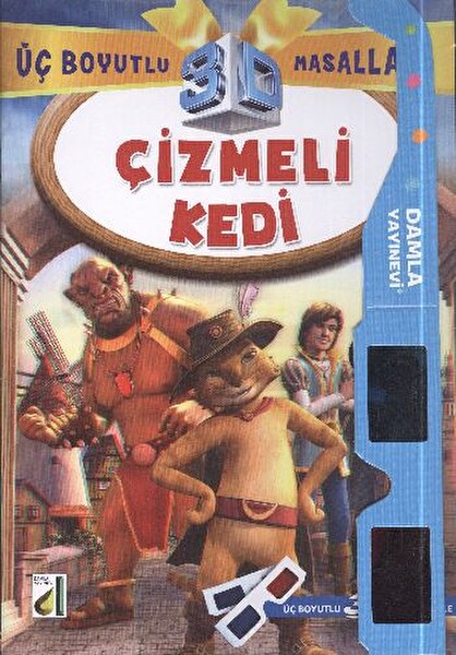 Üç Boyutlu Masallar Çizmeli Kedi 3D Gözlük ile