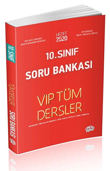 Editör 10. Sınıf Tüm Dersler Soru Bankası Kırmızı Kitap