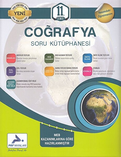 PRF 11. Sınıf Coğrafya Soru Kütüphanesi