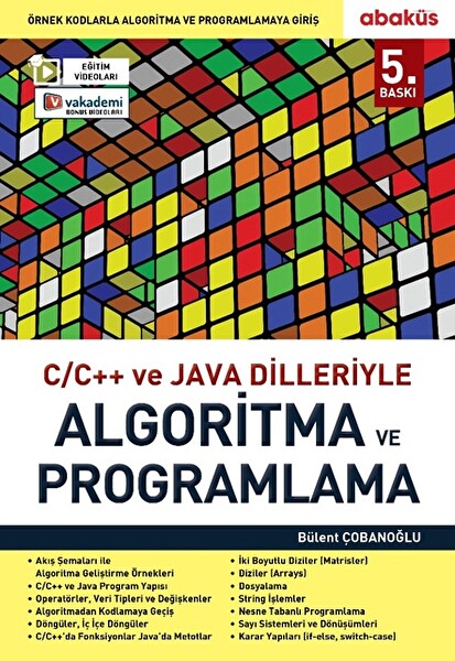 C/C++ ve Java Dilleriyle Algoritma ve Programlama