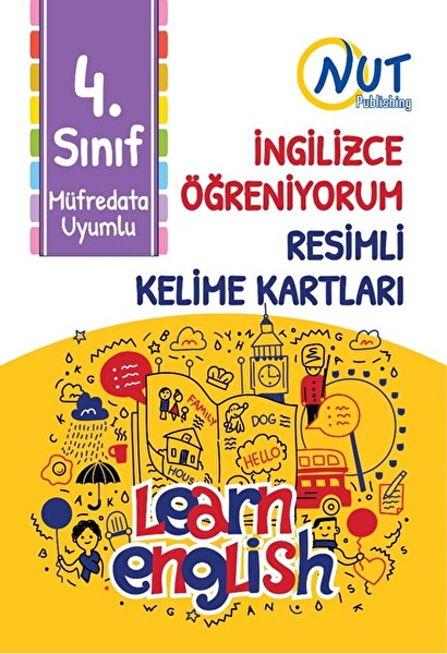 Nut Publishing 4. Sınıf İngilizce Öğreniyorum Resimli Kelime Kartları