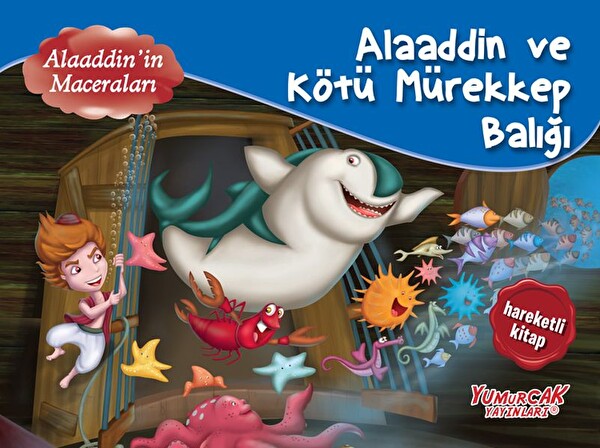Alaaddin ve Kötü Mürekkep Balığı Üç Boyutlu Kitap Ciltli