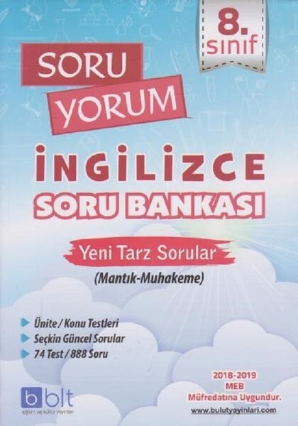 Bulut Eğitim 8. Sınıf Soru Yorum İngilizce Soru Bankası