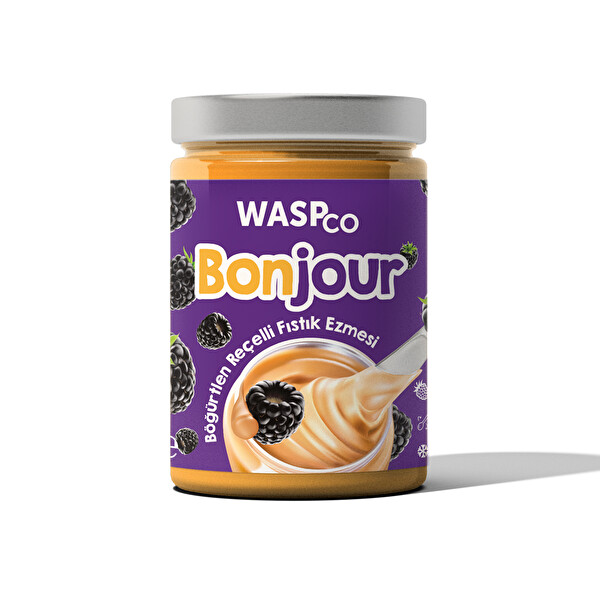 WaspCo Bonjour Böğürtlen Reçelli Fıstık Ezmesi 350 g