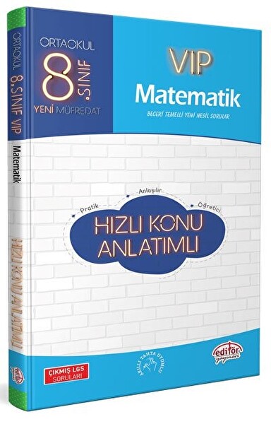 Editör 8. Sınıf VIP Matematik Hızlı Konu Anlatımı