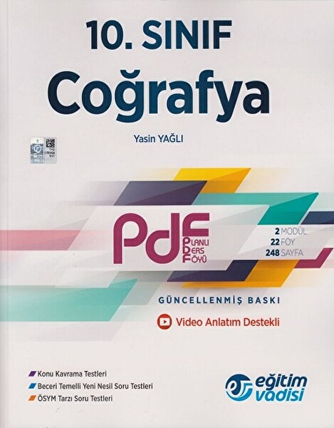 Eğitim Vadisi 10. Sınıf Coğrafya Güncel PDF Planlı Ders Föyü