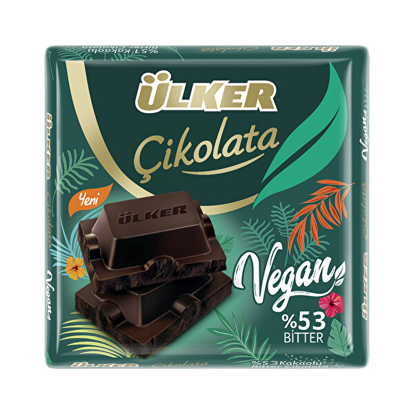 Ülker Çikolata Vegan Bitter Kare 60 G
