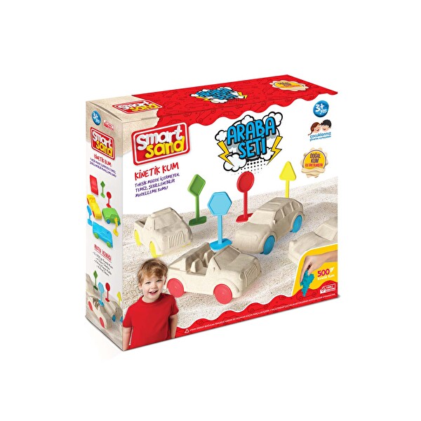 Smart Sand Arabalar Seti Kinetik Kum Kutusu 500 Gr