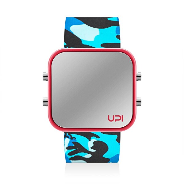 UPWATCH Led Red& Blue Camouflage Unisex Kol Saati