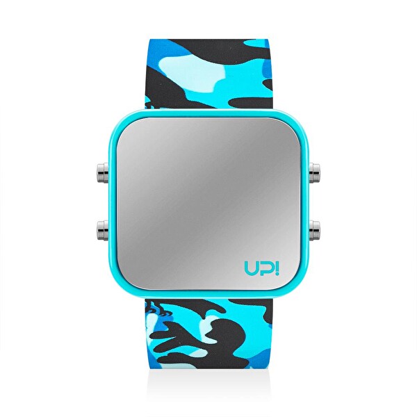 UPWATCH Led Turquoise&Camouflage Unisex Kol Saati