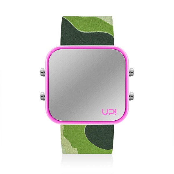 UPWATCH Led Pink&Green Camouflage Unisex Kol Saati